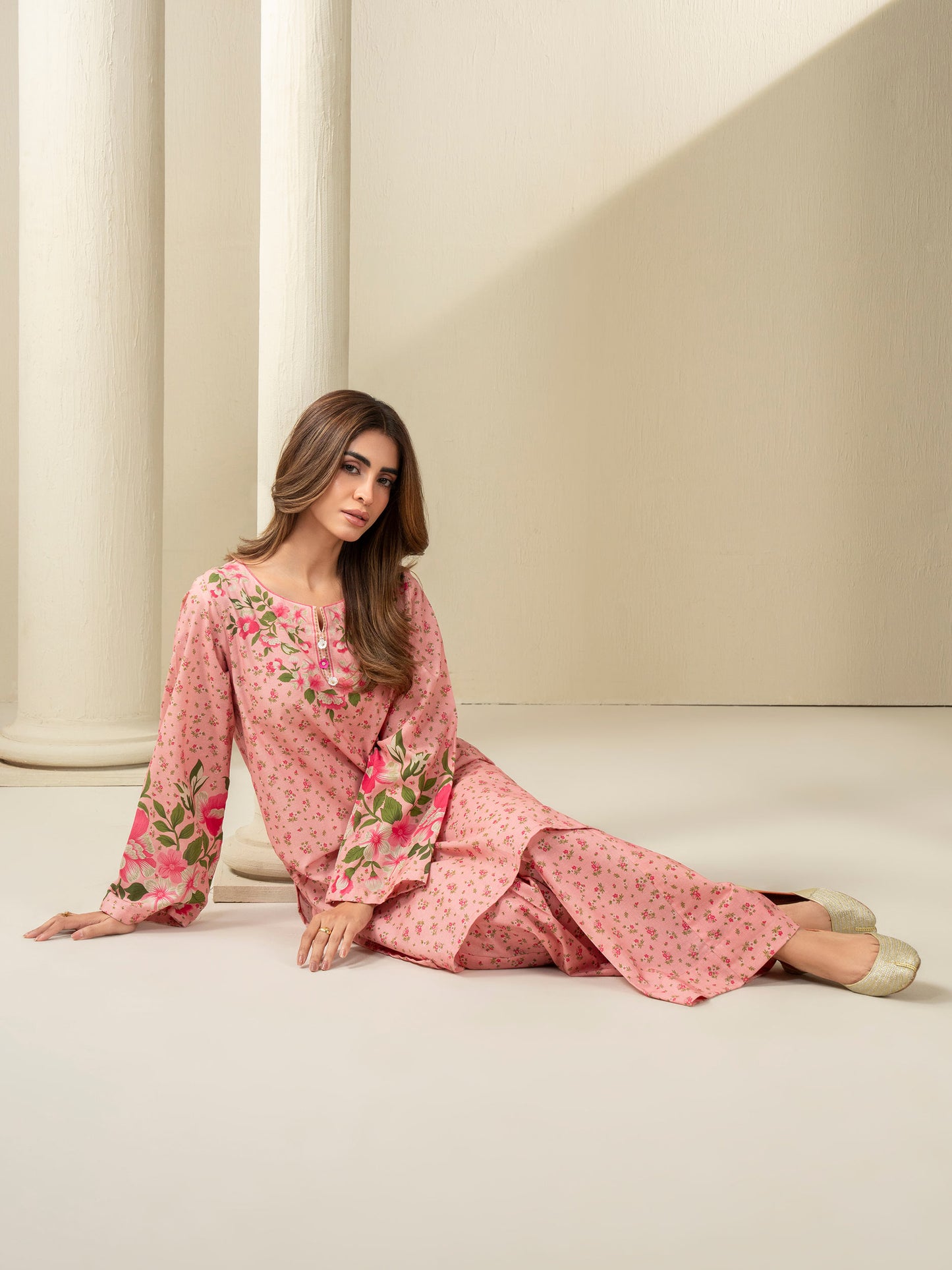 2 Piece Khaddar Suit-Printed (Unstitched)