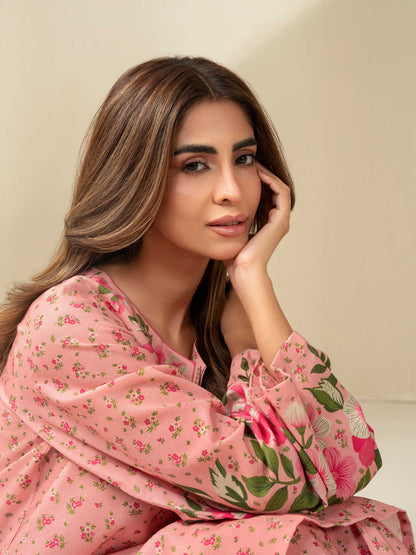 2 Piece Khaddar Suit-Printed (Unstitched)