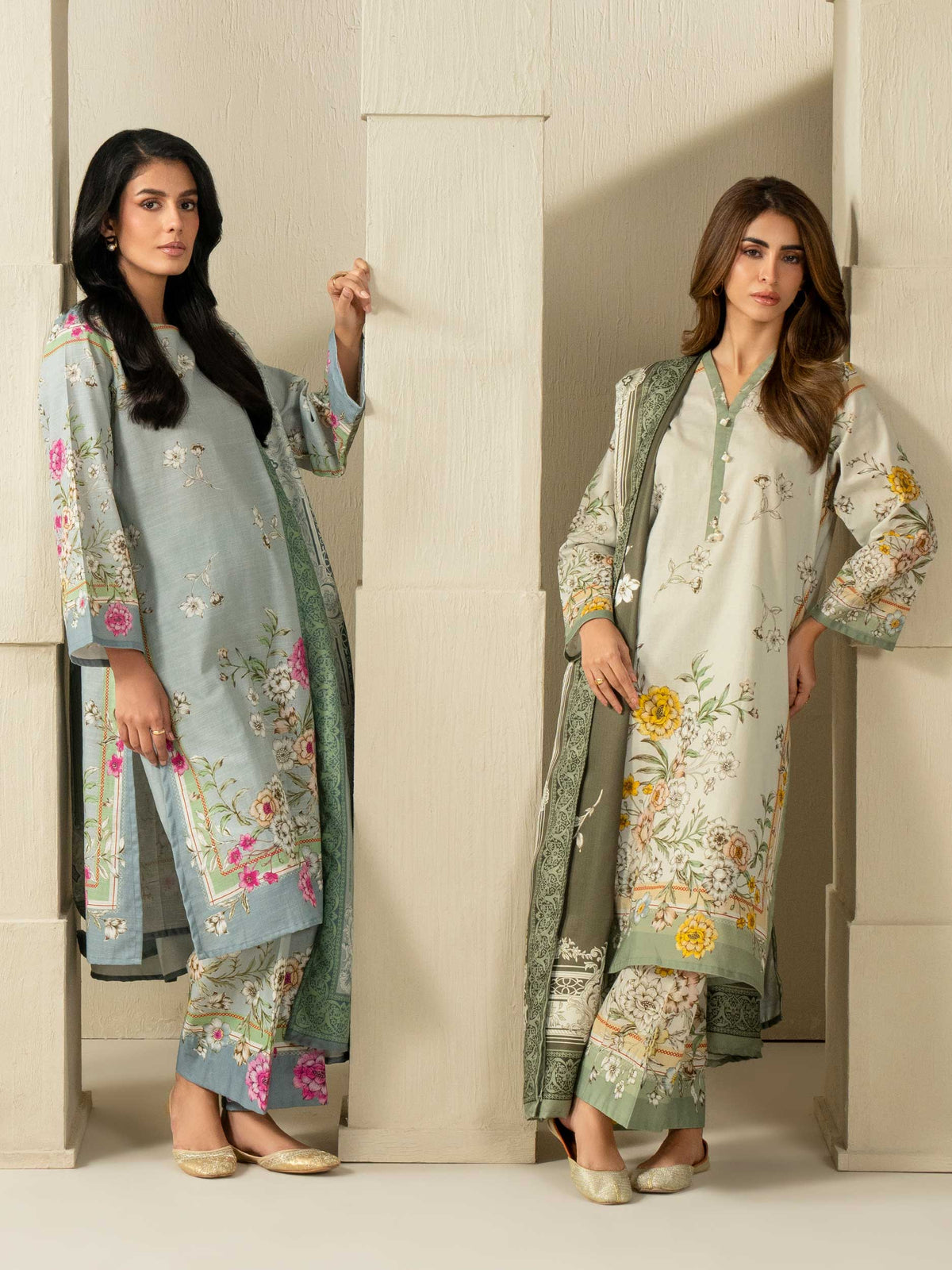3 Piece Slub Khaddar Suit (Unstitched)