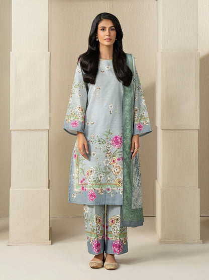 3 Piece Slub Khaddar Suit (Unstitched)