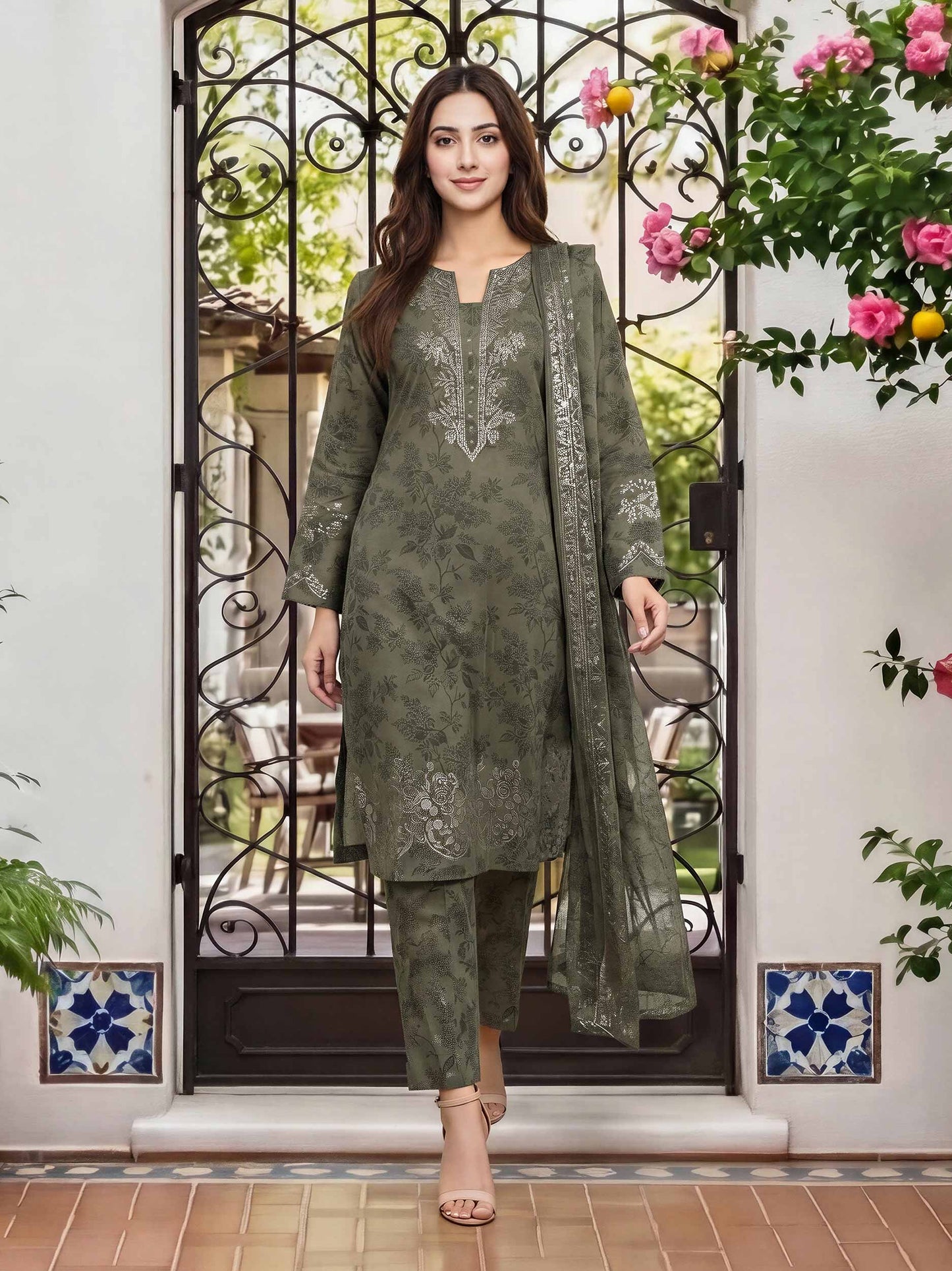 3 Piece Lawn Suit (Unstitched)