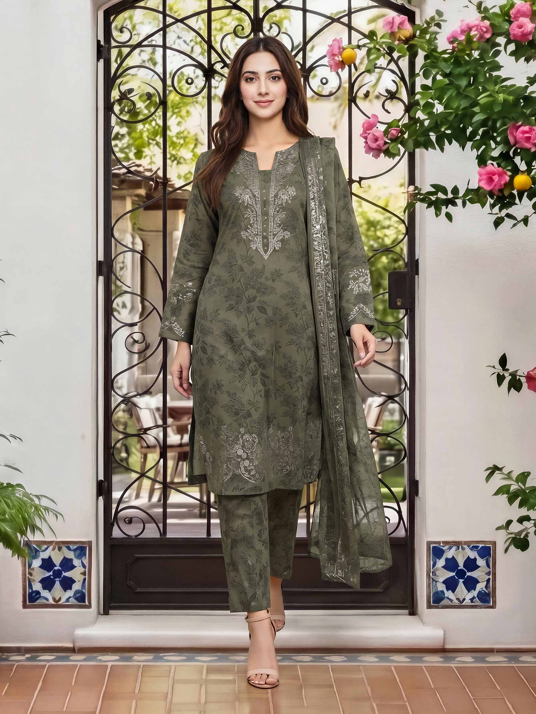 3 Piece Lawn Suit (Unstitched)