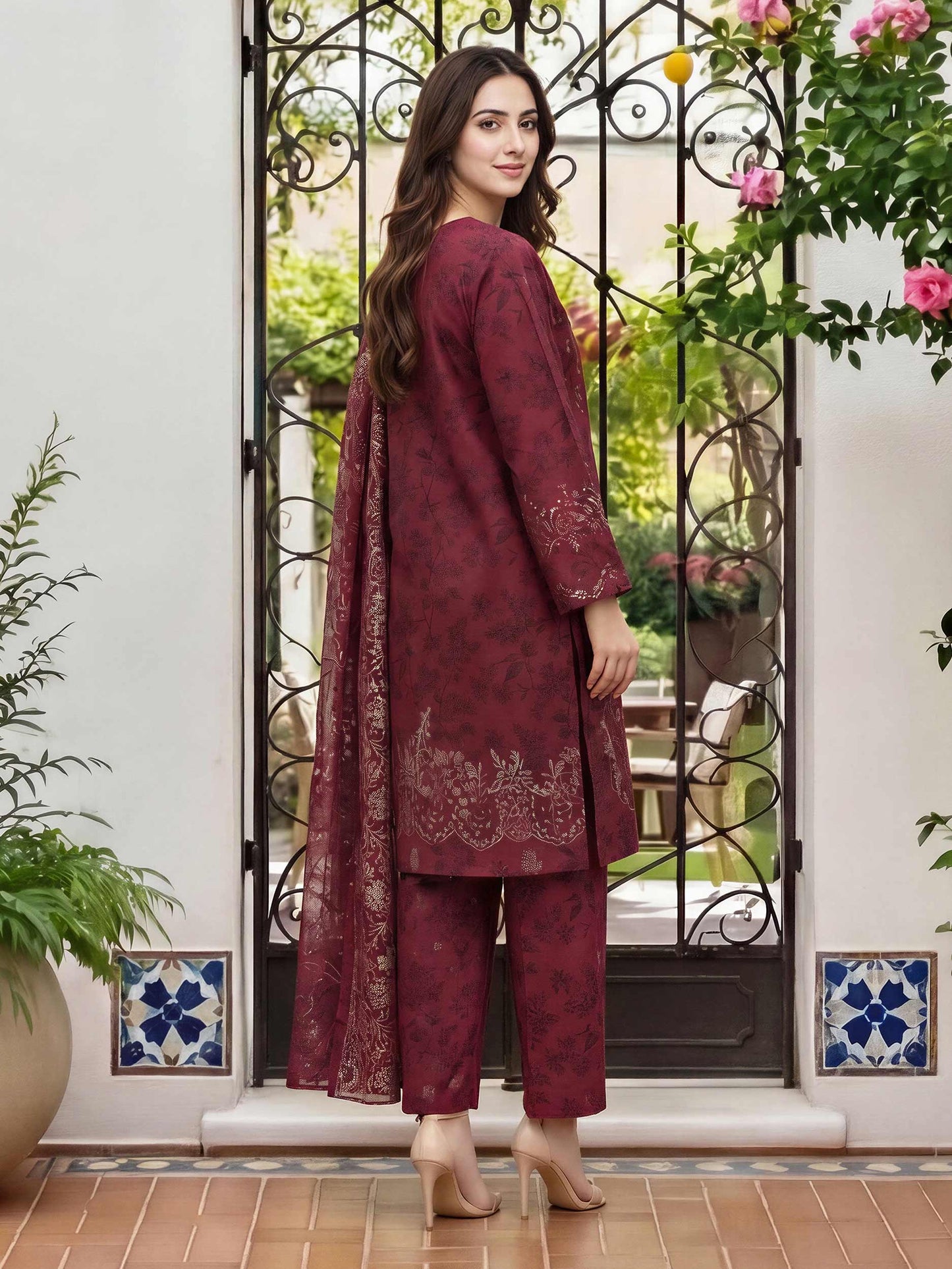 3 Piece Lawn Suit (Unstitched)