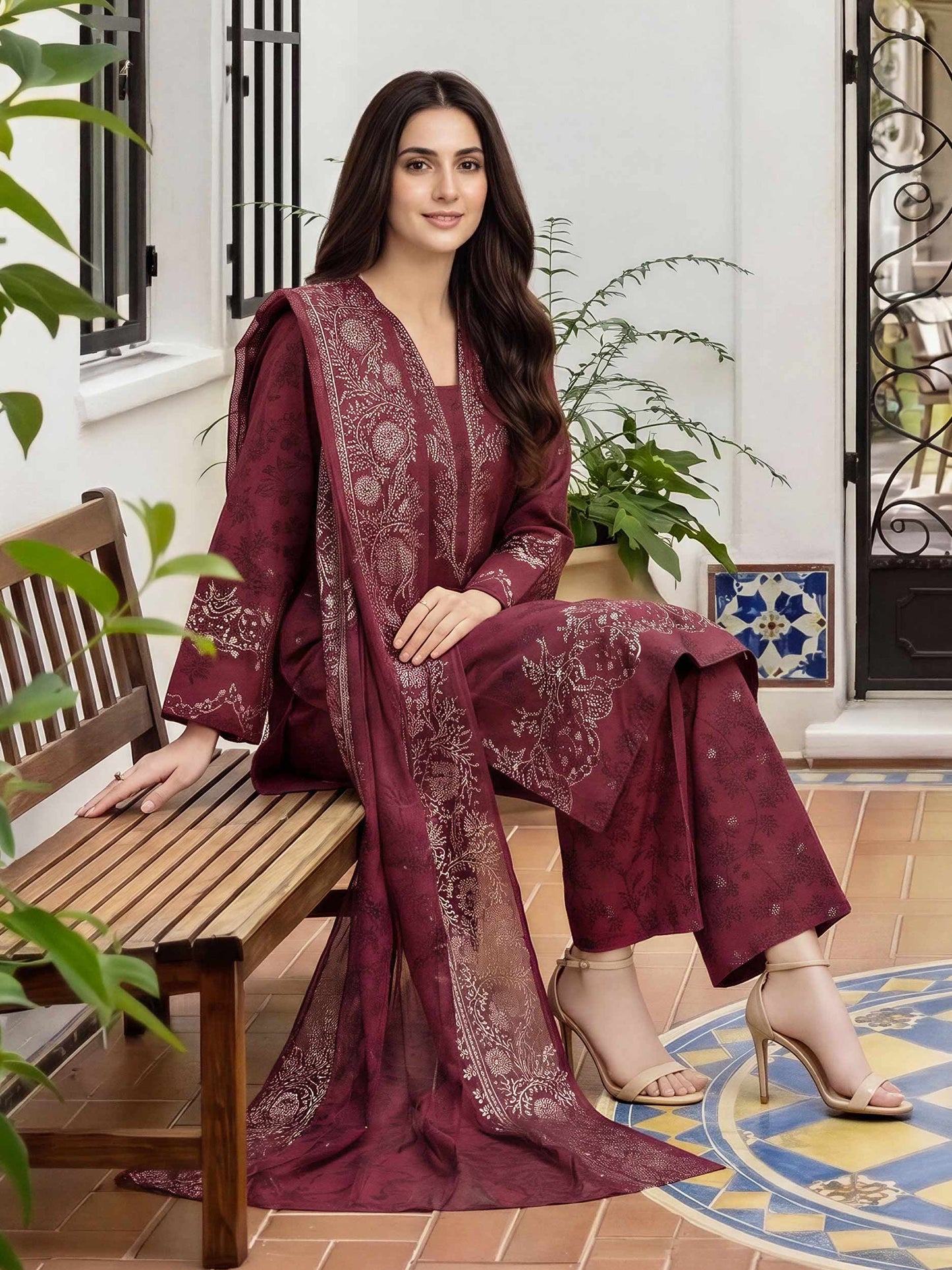 3 Piece Lawn Suit (Unstitched)