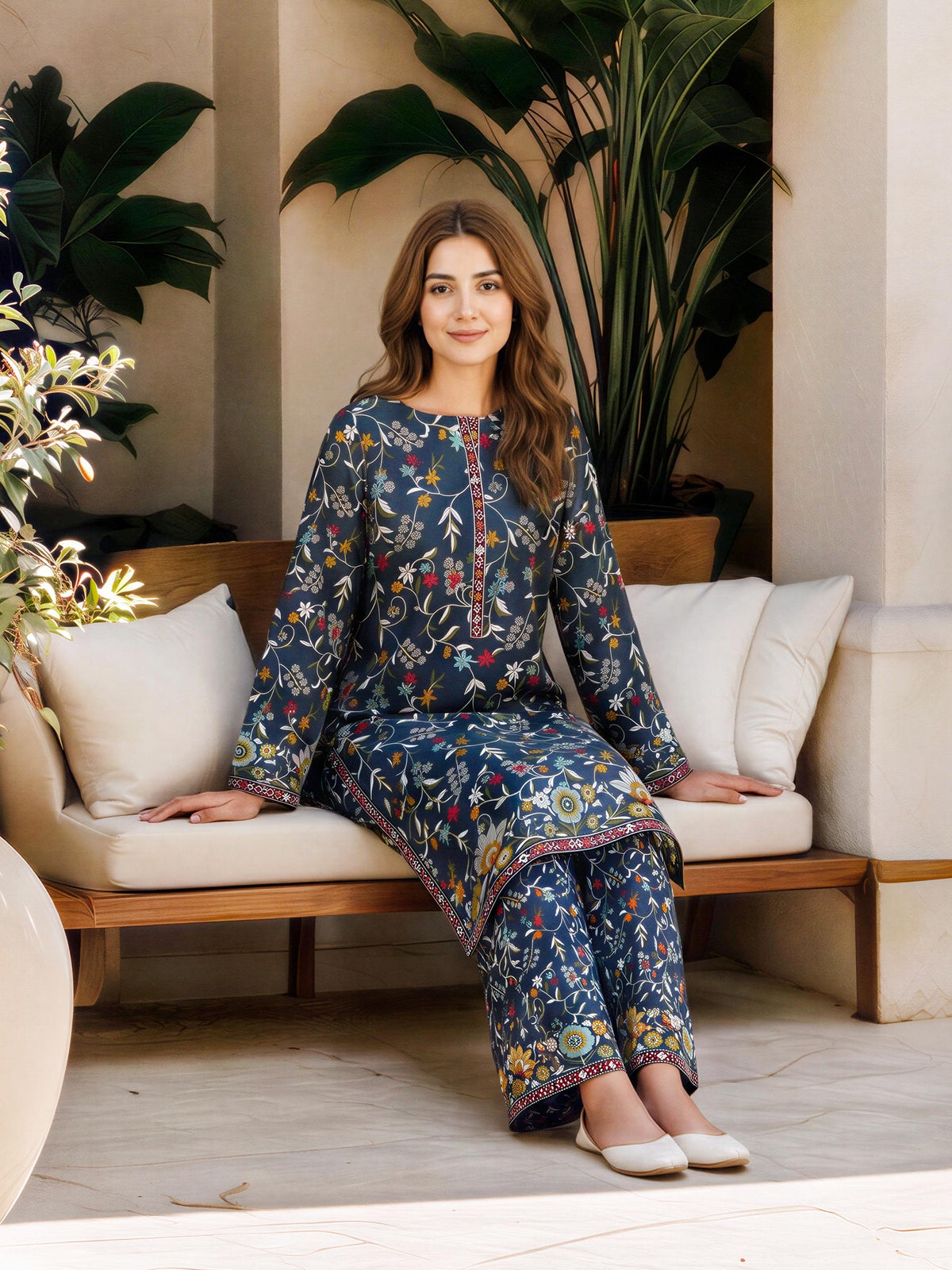 2 Piece Khaddar Suit (Unstitched)