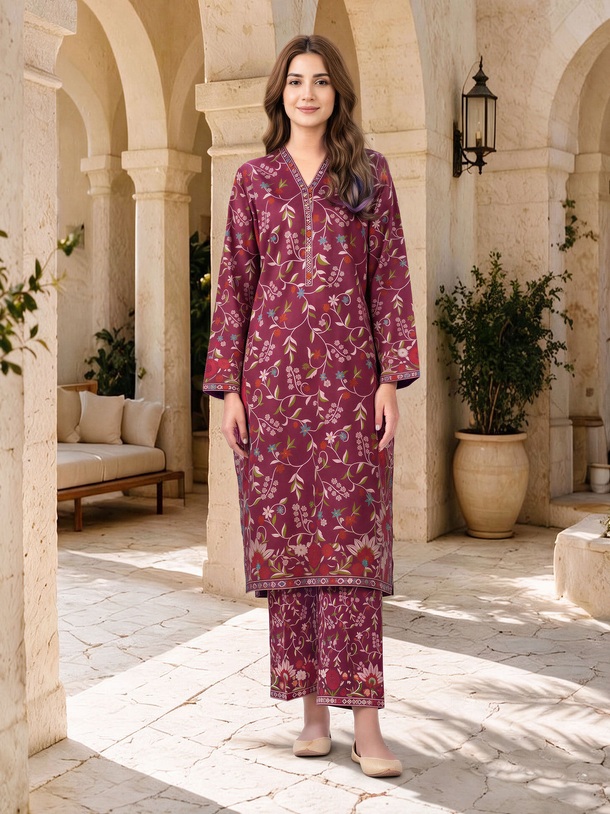 2 Piece Khaddar Suit (Unstitched)