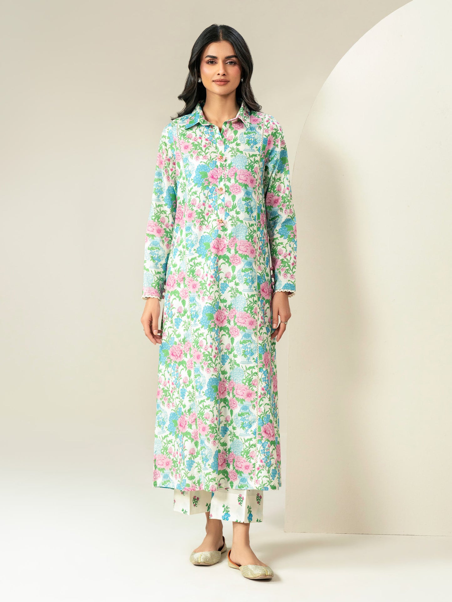 2 Piece Khaddar Suit-Printed (Unstitched)