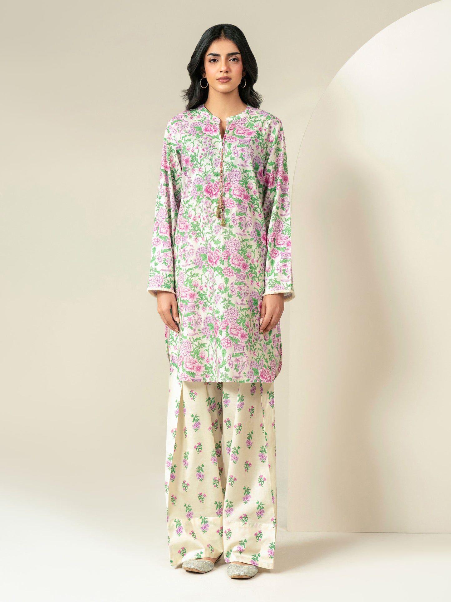 2 Piece Khaddar Suit-Printed (Unstitched)