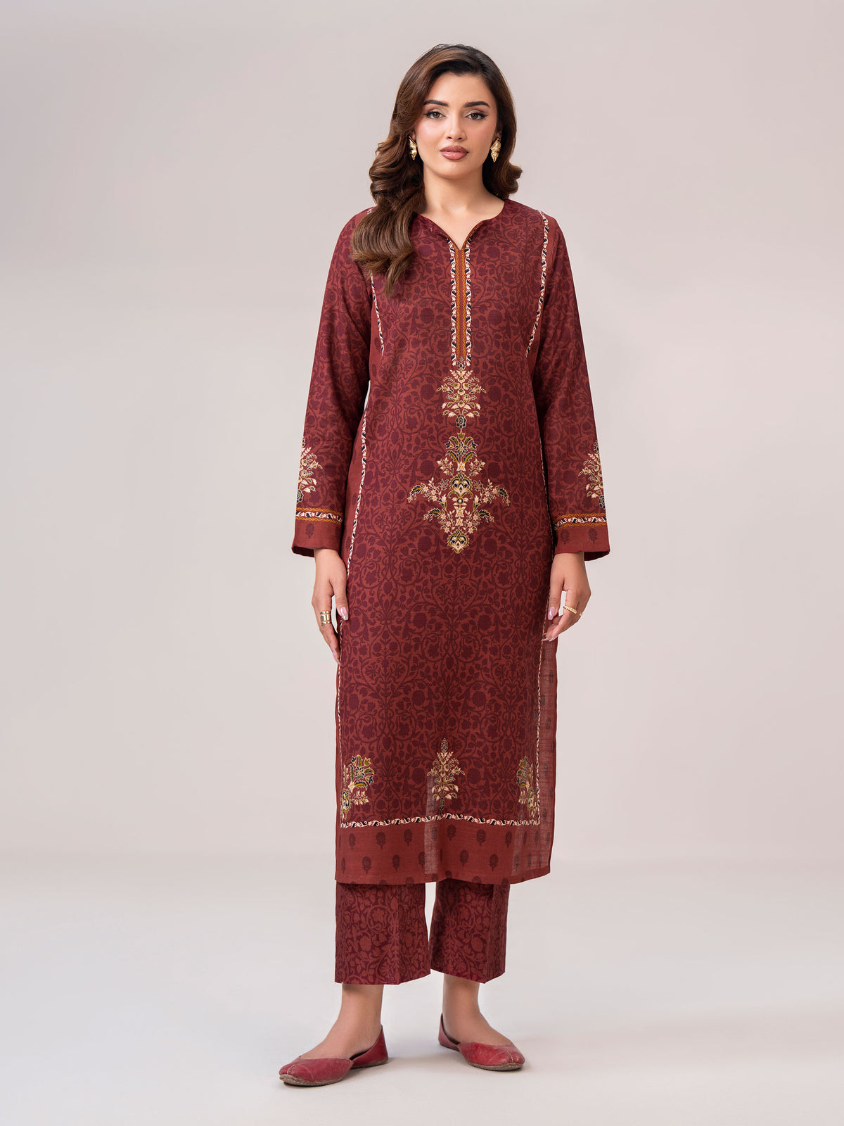 2 Piece Slub Khaddar Suit (Unstitched)