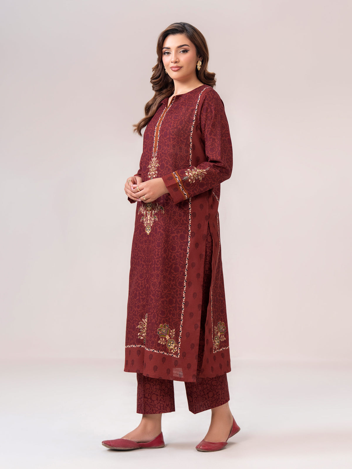 2 Piece Slub Khaddar Suit (Unstitched)