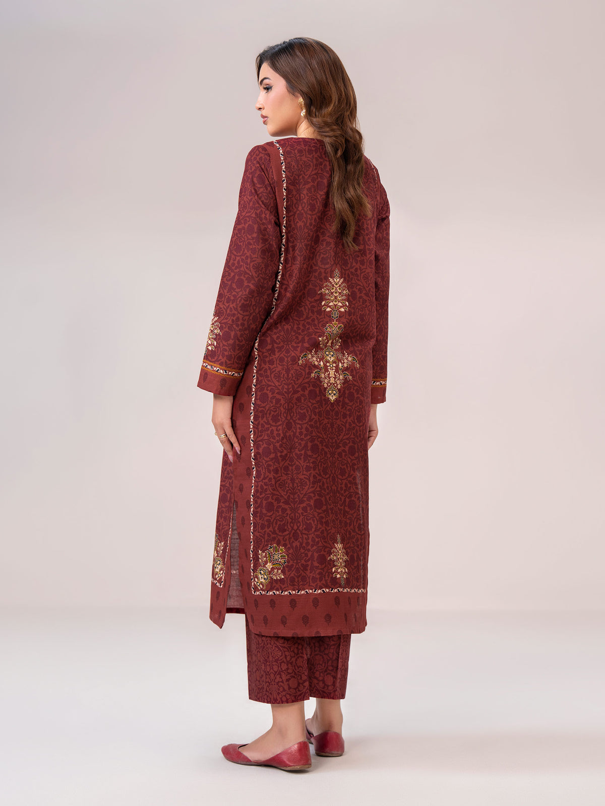 2 Piece Slub Khaddar Suit (Unstitched)