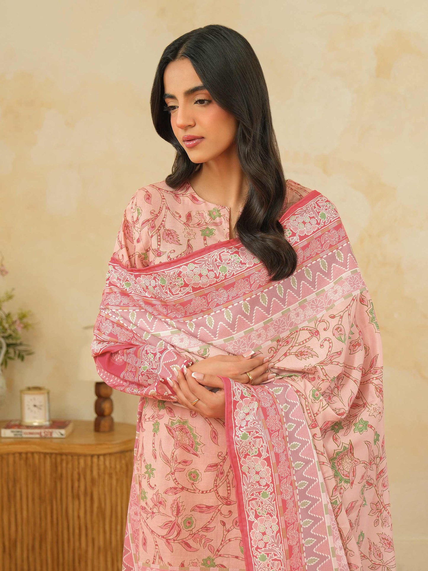 3 Piece Khaddar Suit-Printed (Unstitched)