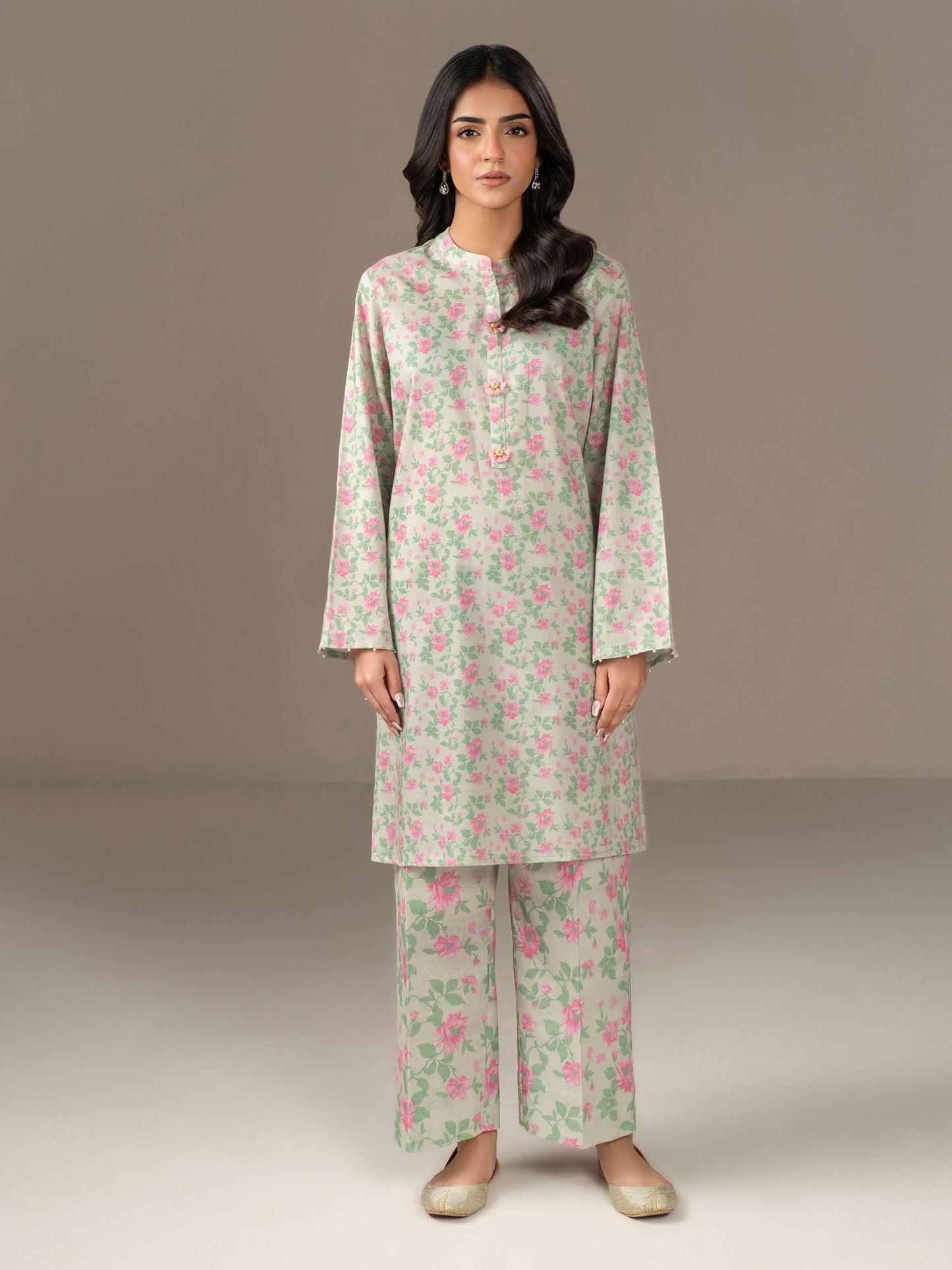 2 Piece Khaddar Suit-Printed (Unstitched)