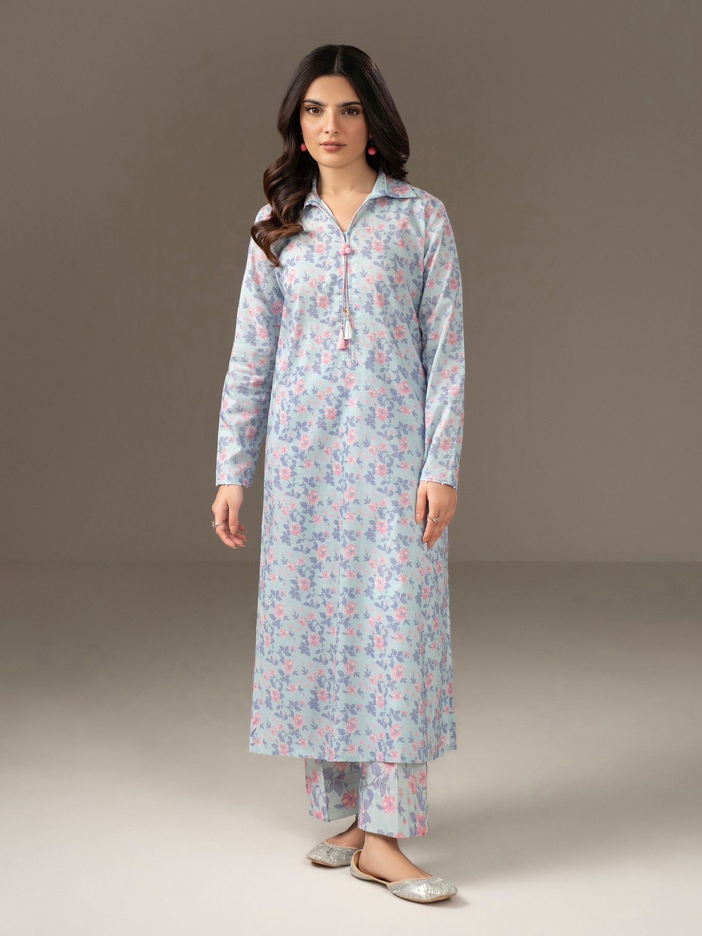 2 Piece Khaddar Suit-Printed (Unstitched)