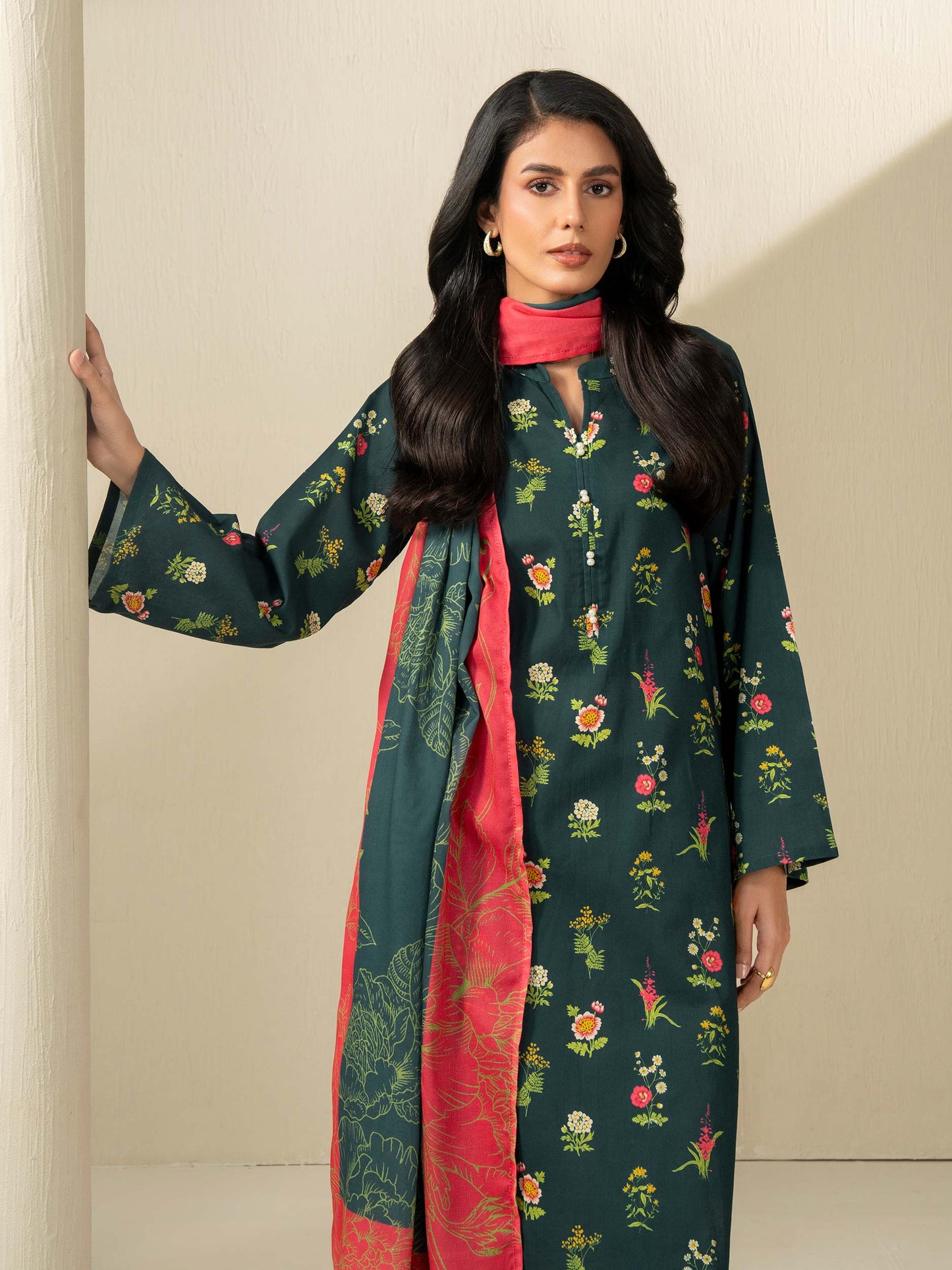 2 Piece Khaddar Suit-Printed (Unstitched)