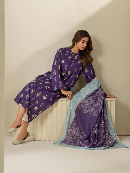 2 Piece Khaddar Suit-Printed (Unstitched)