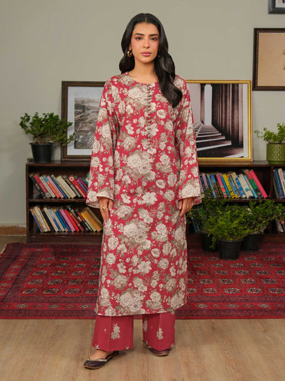 2 Piece Khaddar Suit-Printed (Unstitched)