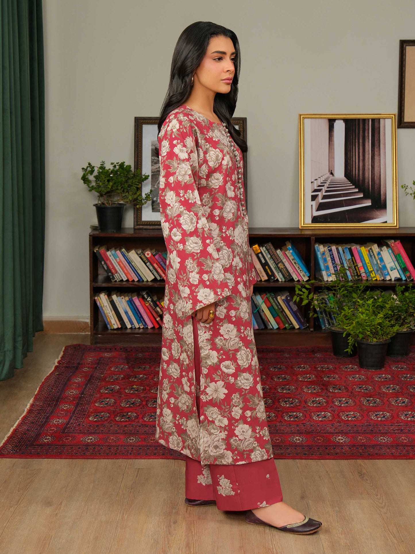 2 Piece Khaddar Suit-Printed (Unstitched)