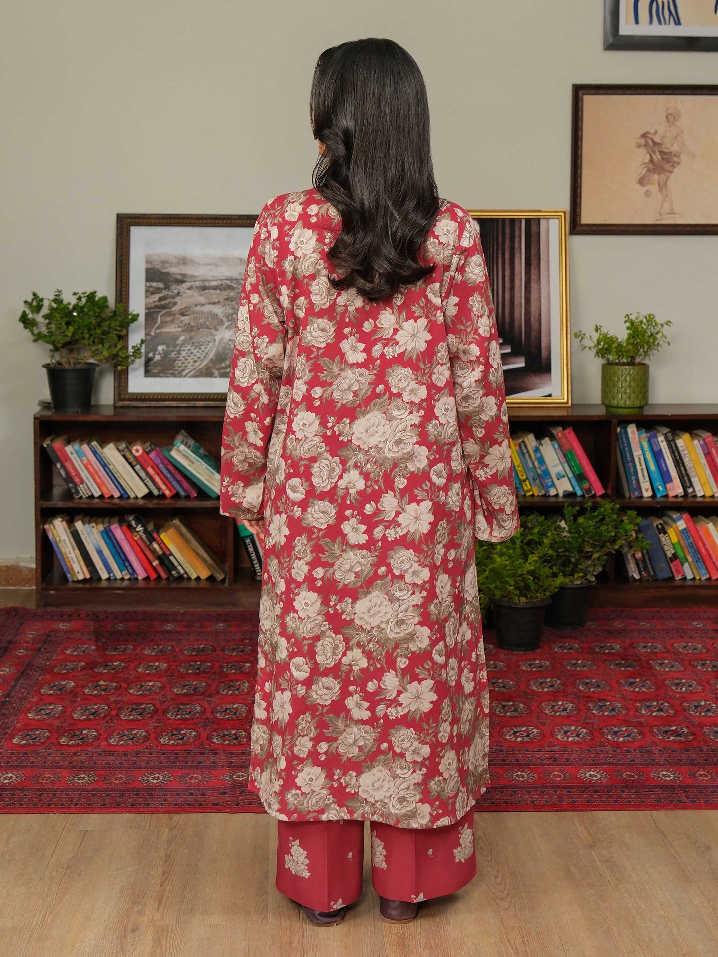 2 Piece Khaddar Suit-Printed (Unstitched)