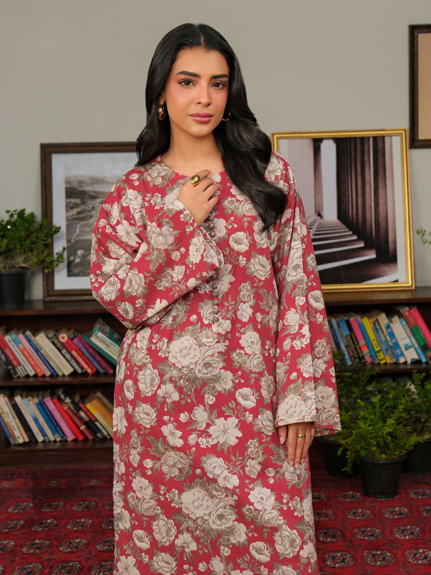 2 Piece Khaddar Suit-Printed (Unstitched)
