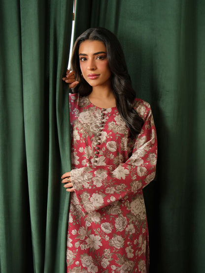 2 Piece Khaddar Suit-Printed (Unstitched)