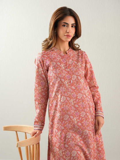 2 Piece Khaddar Suit-Printed (Unstitched)