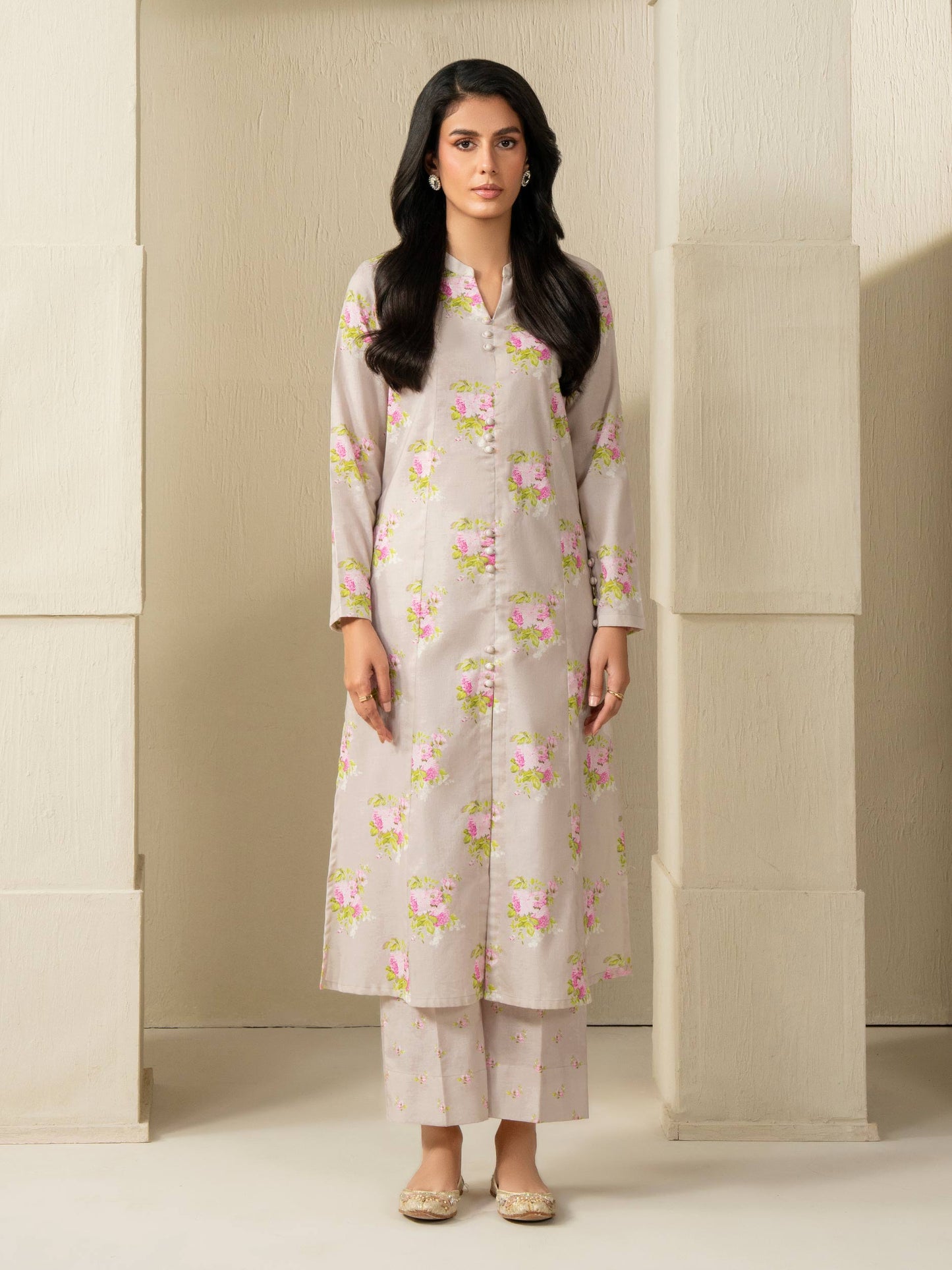 2 Piece Khaddar Suit-Printed (Unstitched)