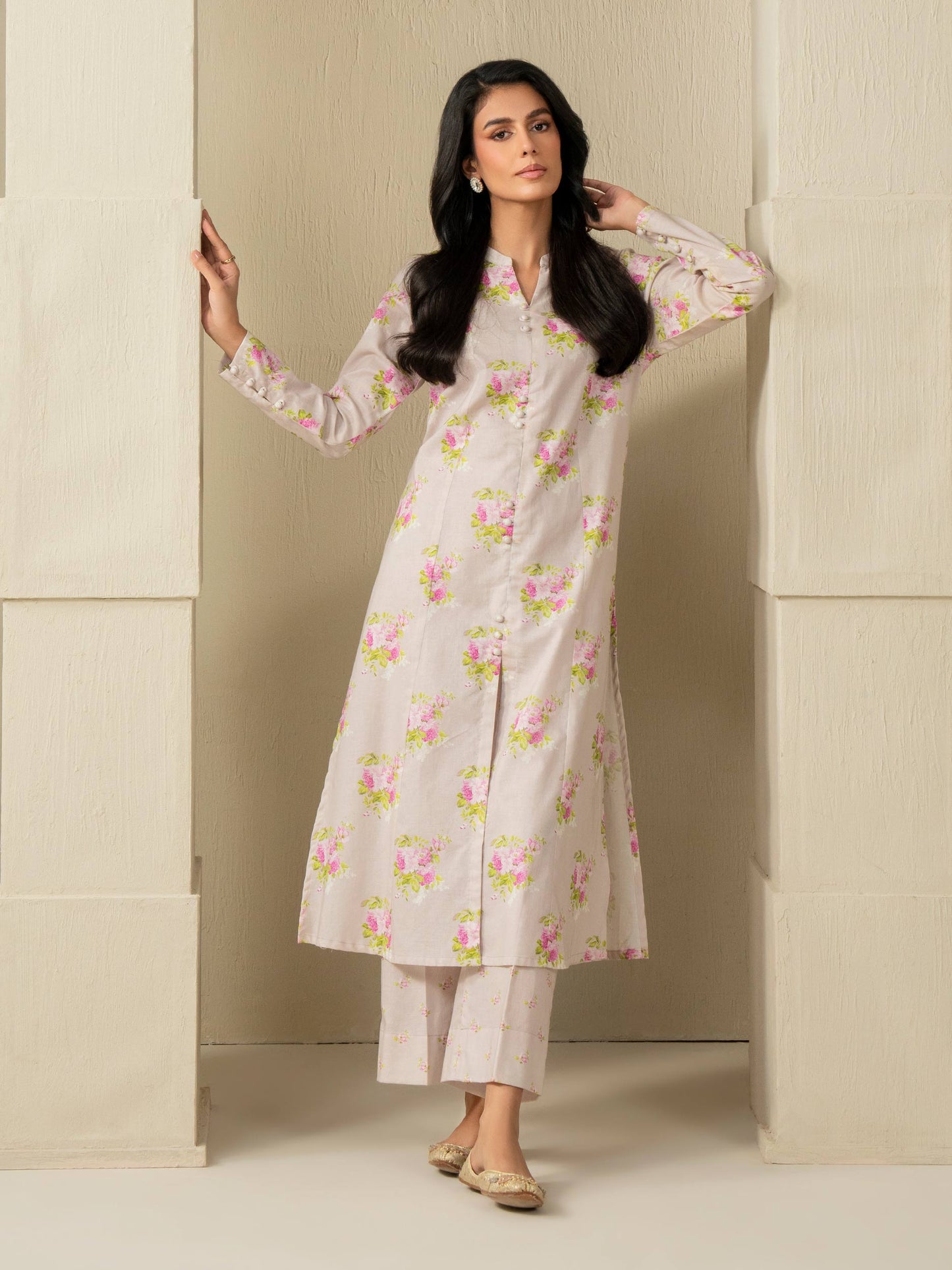 2 Piece Khaddar Suit-Printed (Unstitched)