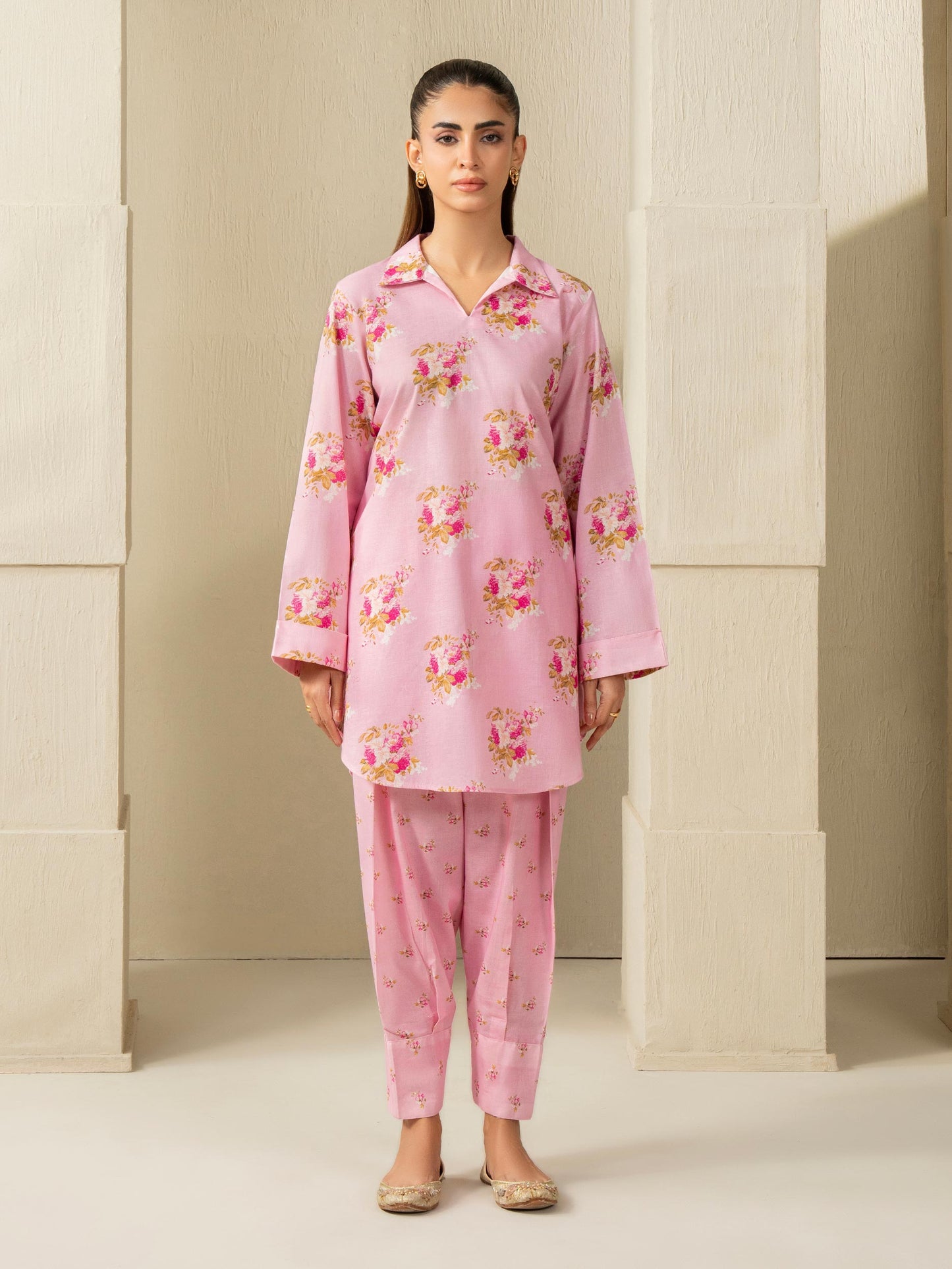 2 Piece Khaddar Suit-Printed (Unstitched)