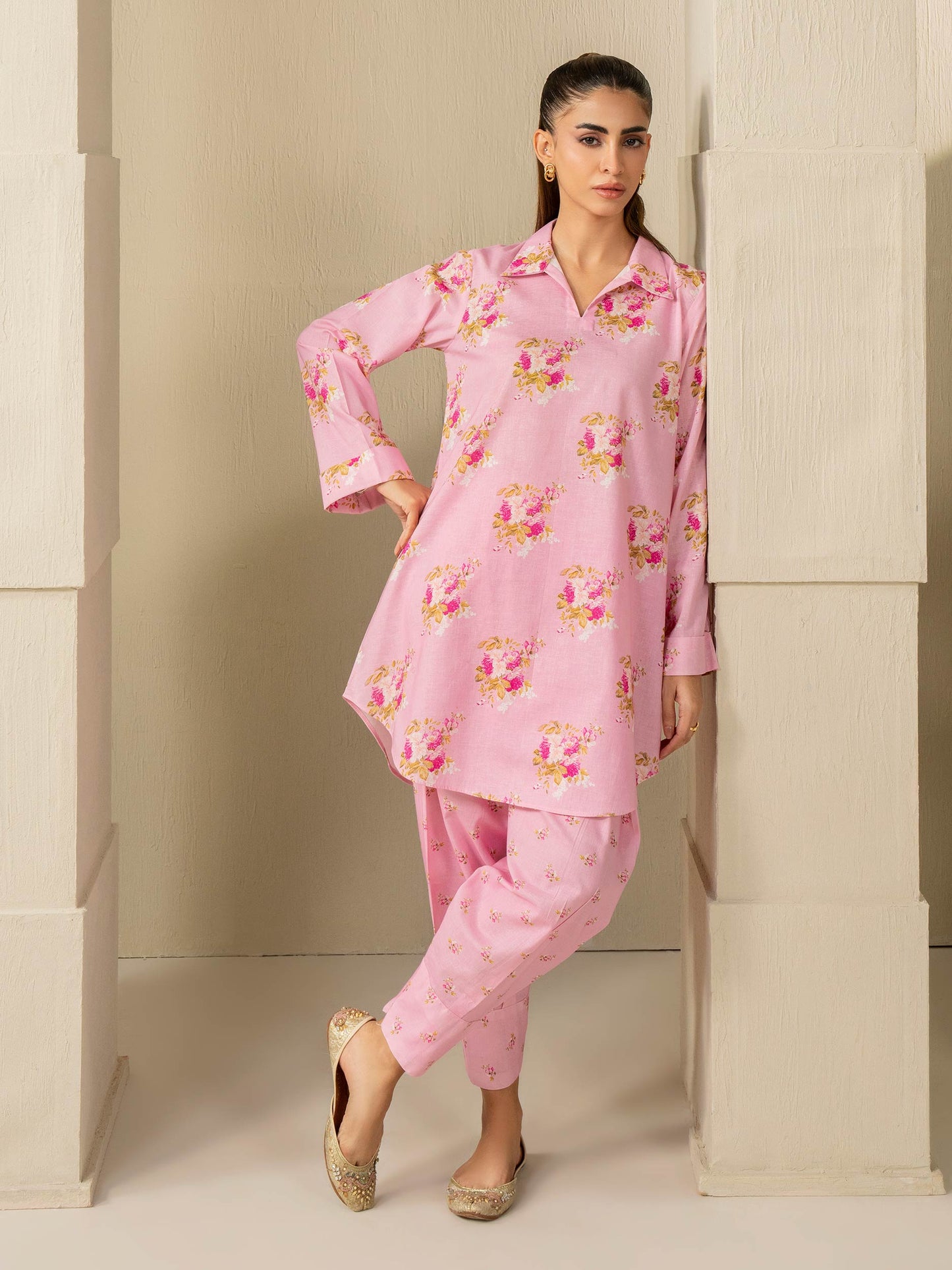 2 Piece Khaddar Suit-Printed (Unstitched)