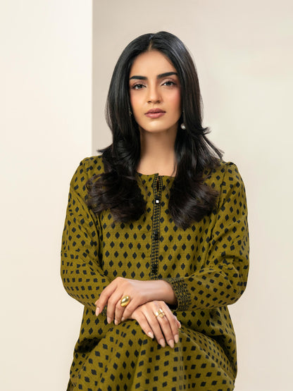 2 Piece Slub Khaddar Suit-Printed (Unstitched)