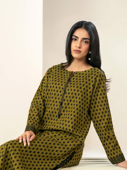 2 Piece Slub Khaddar Suit-Printed (Unstitched)