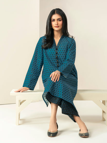 2 Piece Slub Khaddar Suit-Printed (Unstitched)