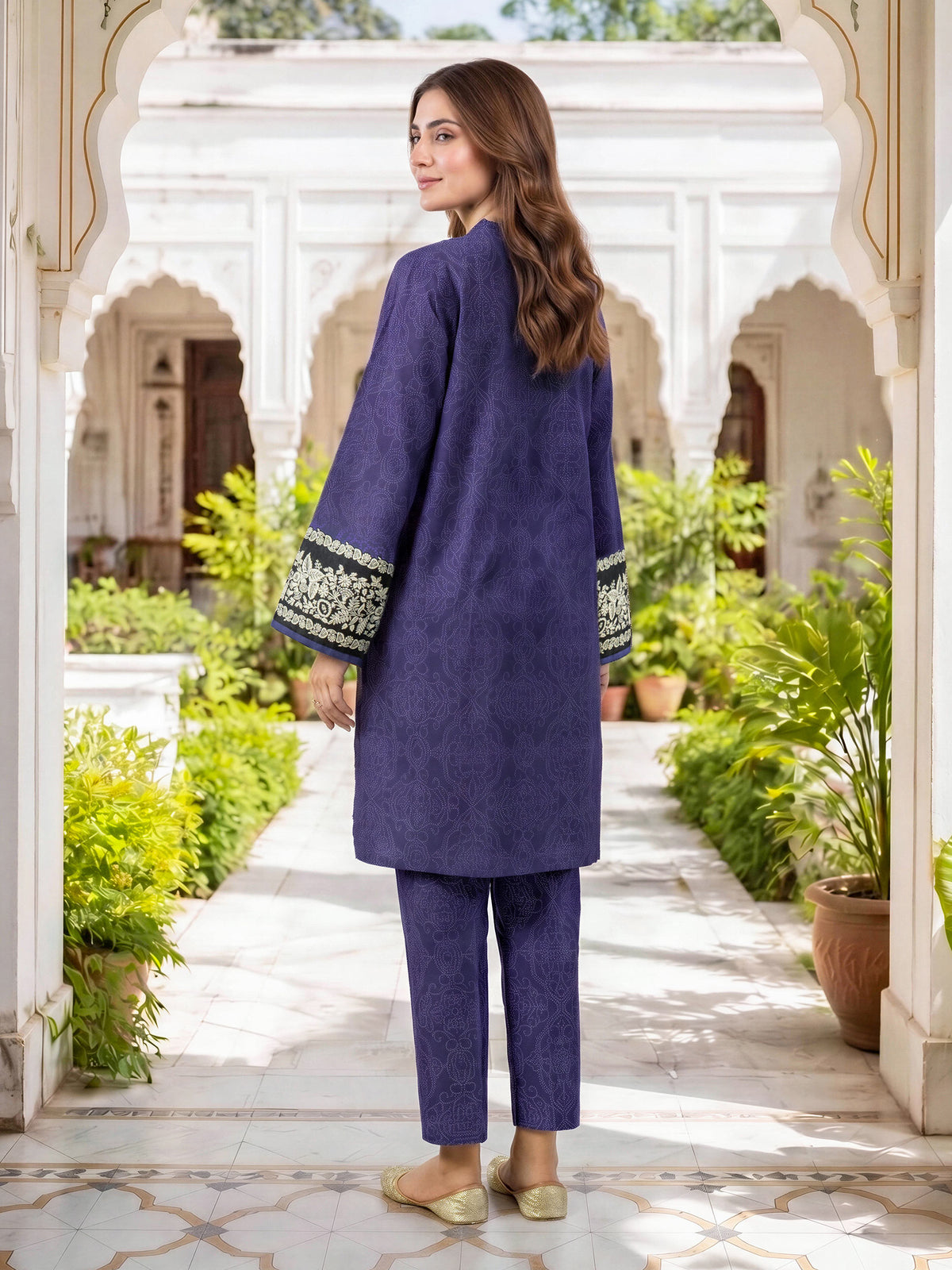 2 Piece Khaddar Suit-Printed (Unstitched)