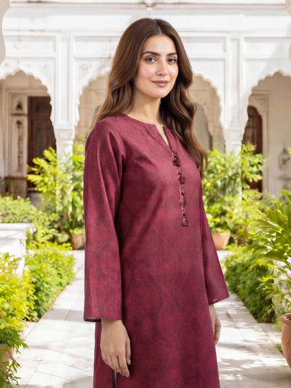 2 Piece Khaddar Suit-Printed (Unstitched)