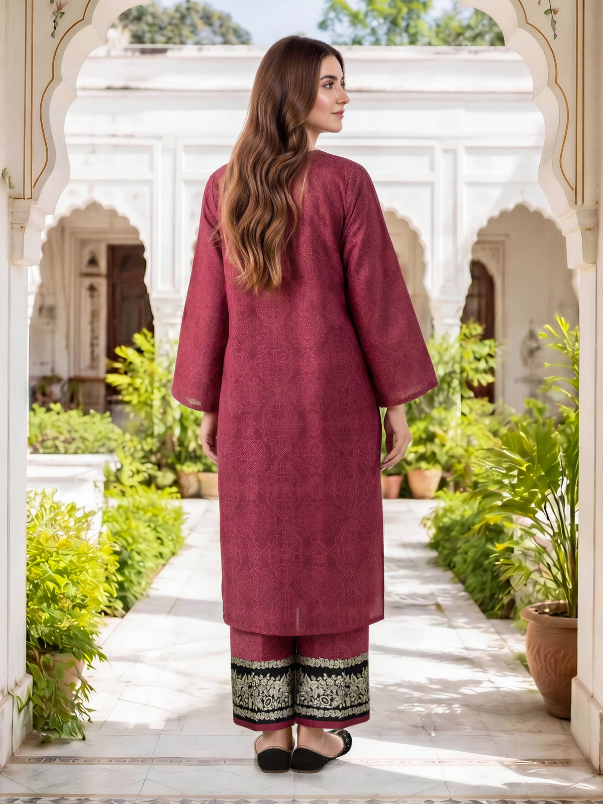 2 Piece Khaddar Suit-Printed (Unstitched)