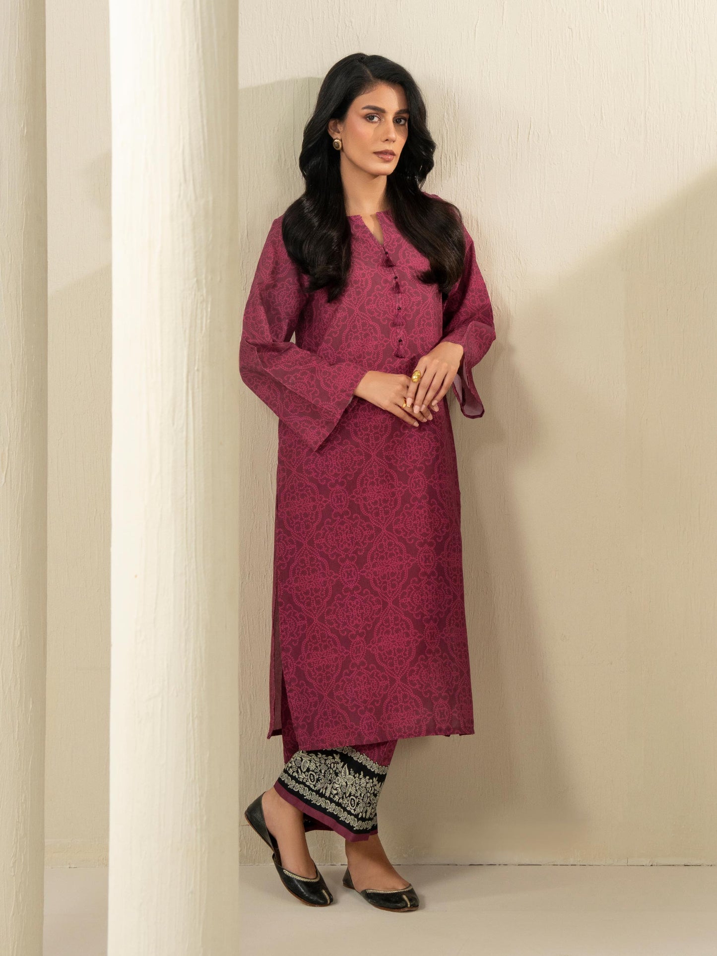 2 Piece Khaddar Suit-Printed (Unstitched)