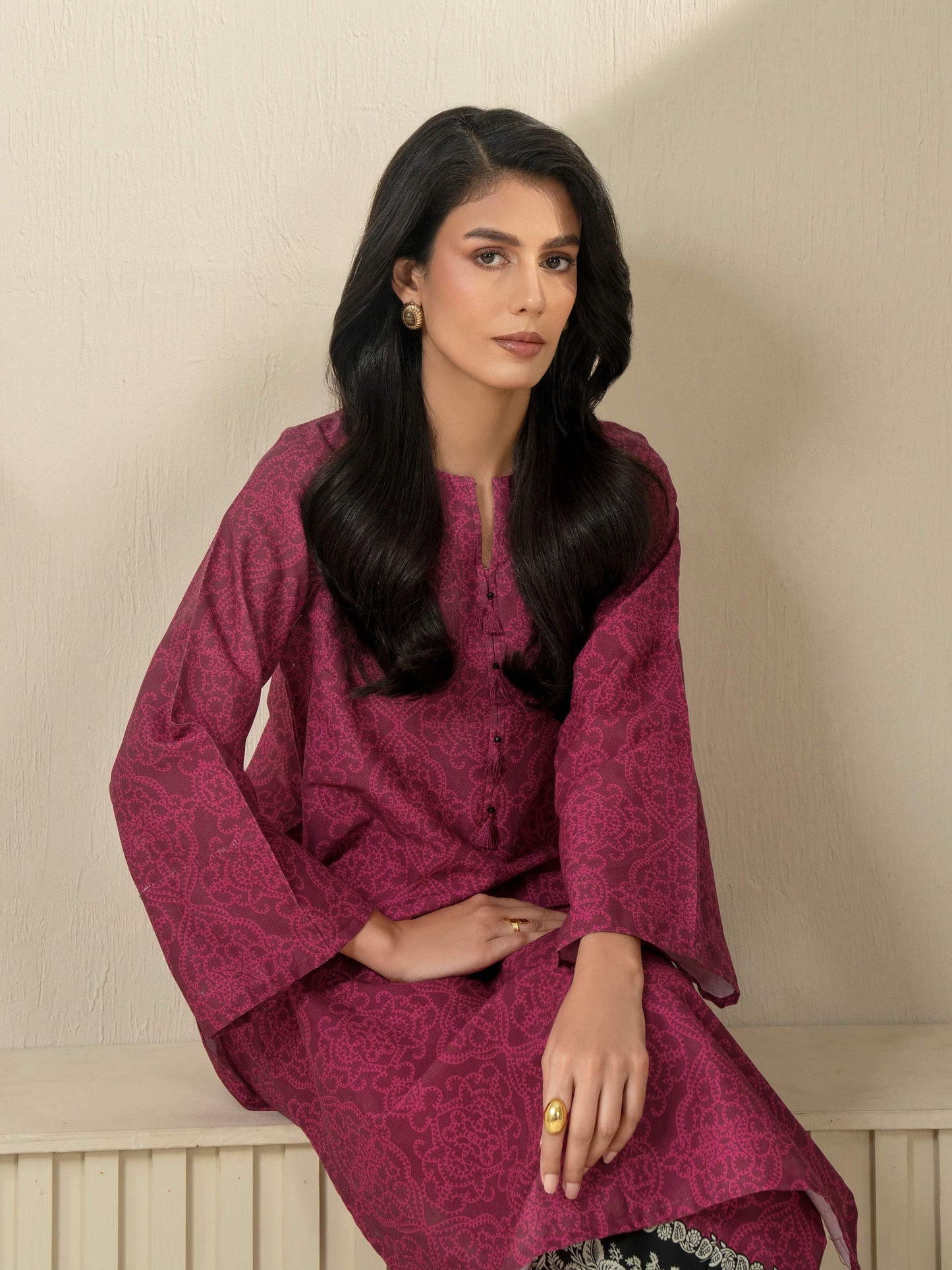 2 Piece Khaddar Suit-Printed (Unstitched)