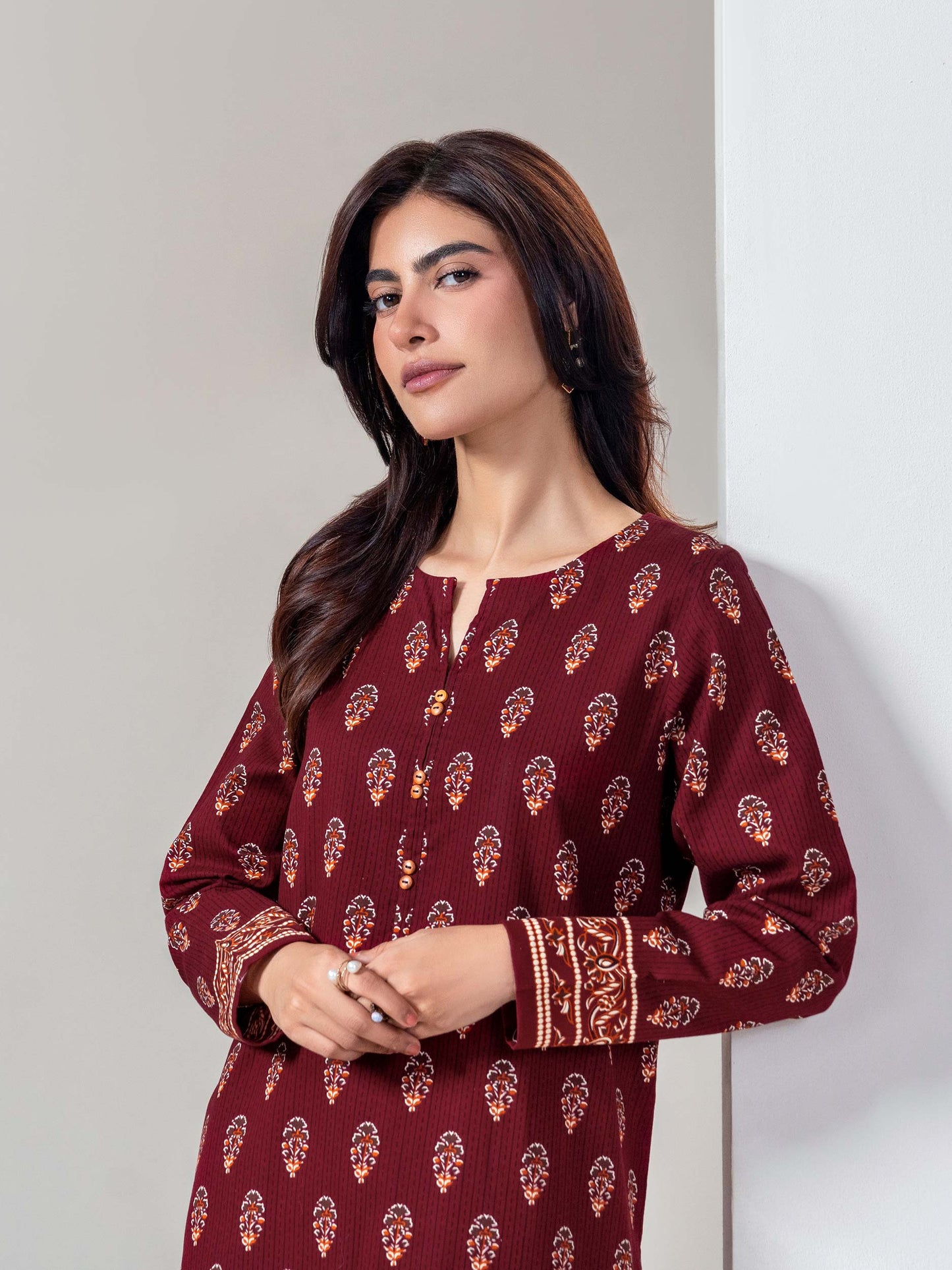 2 Piece Slub Khaddar Suit (Unstitched)