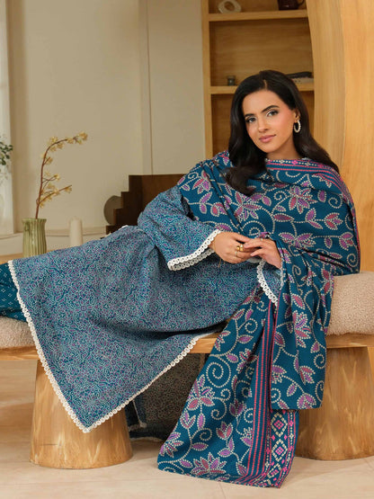 3 Piece Khaddar Suit-Printed (Unstitched)