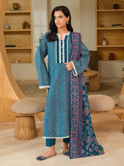 3 Piece Khaddar Suit-Printed (Unstitched)
