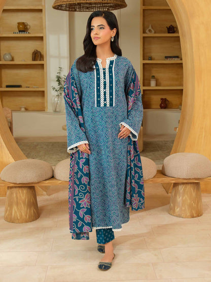 3 Piece Khaddar Suit-Printed (Unstitched)
