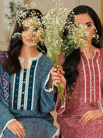 3 Piece Khaddar Suit-Printed (Unstitched)