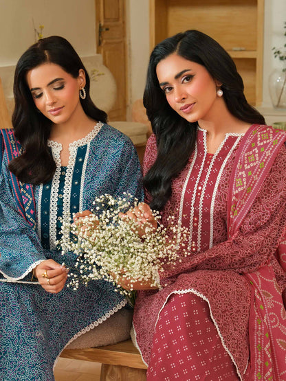 3 Piece Khaddar Suit-Printed (Unstitched)