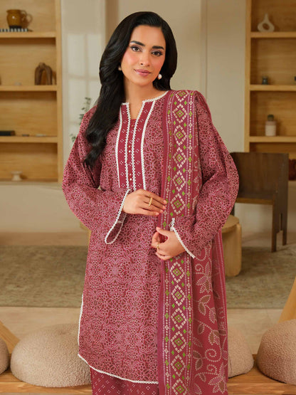 3 Piece Khaddar Suit-Printed (Unstitched)