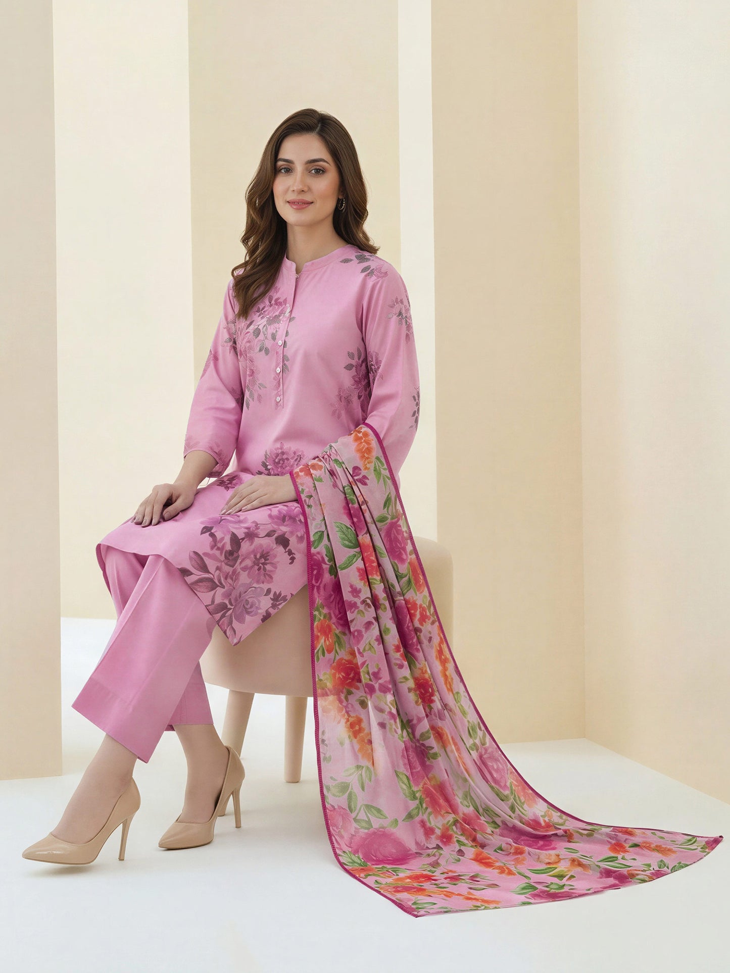 2 Piece Lawn Suit -Printed (Unstitched)