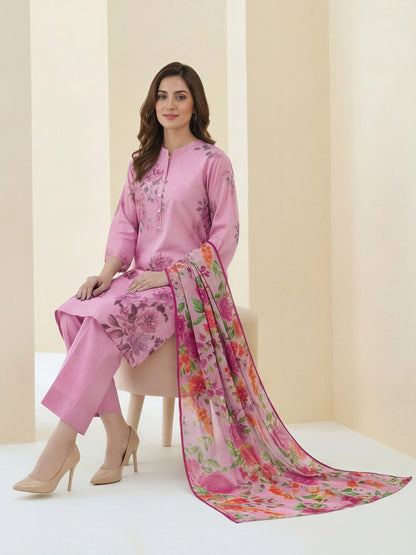 2 Piece Lawn Suit -Printed (Unstitched)