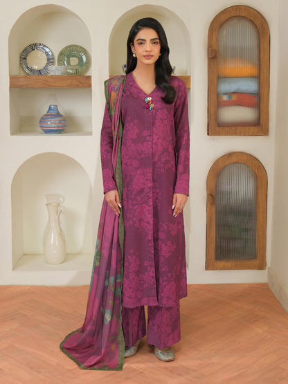3 Piece Khaddar Suit-Printed (Unstitched)