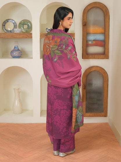 3 Piece Khaddar Suit-Printed (Unstitched)