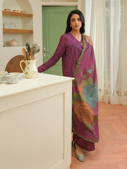 3 Piece Khaddar Suit-Printed (Unstitched)
